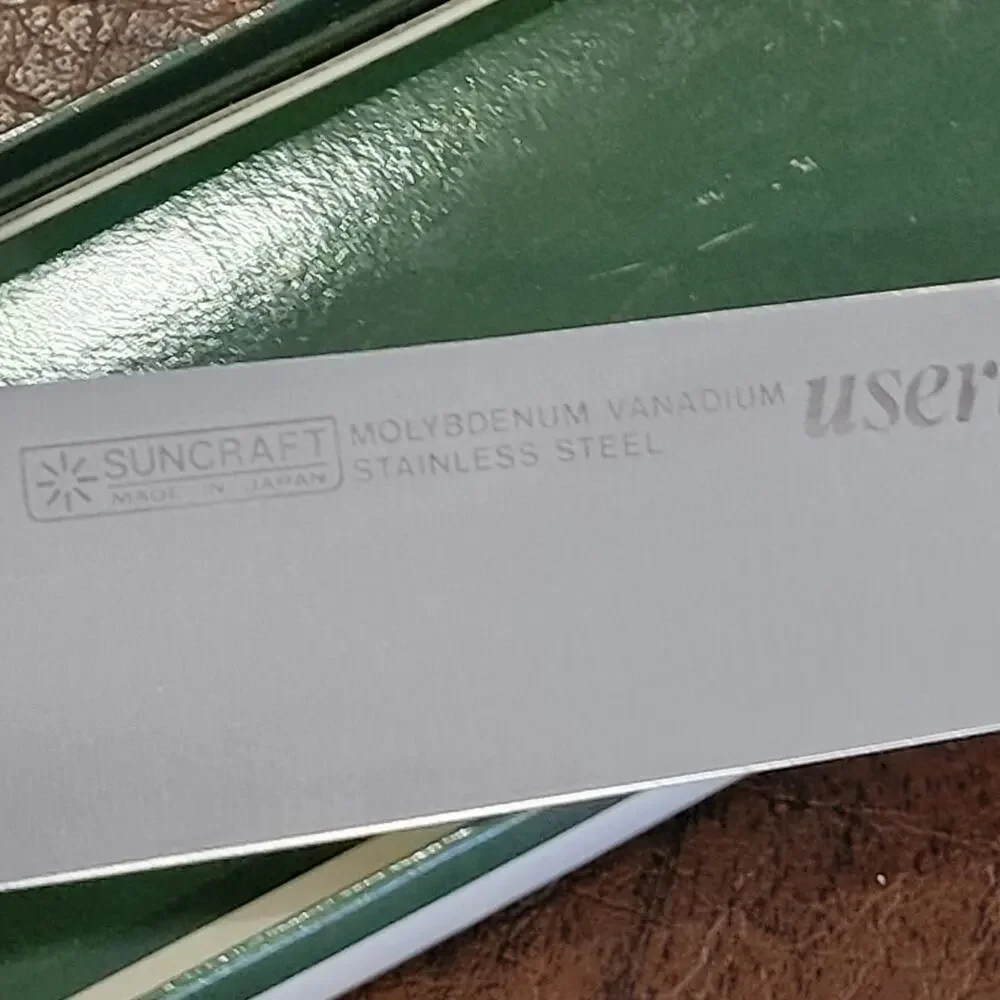 Vintage Rare Suncraft molybdenum vanadium stainless steel butcher knife. Japan